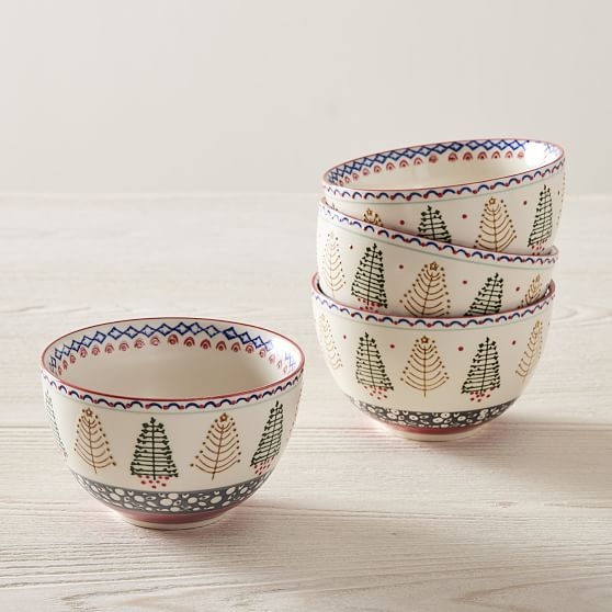 Scandi Forest Dinnerware, Cereal Bowl , Multi , Set of 4 new - Image 0