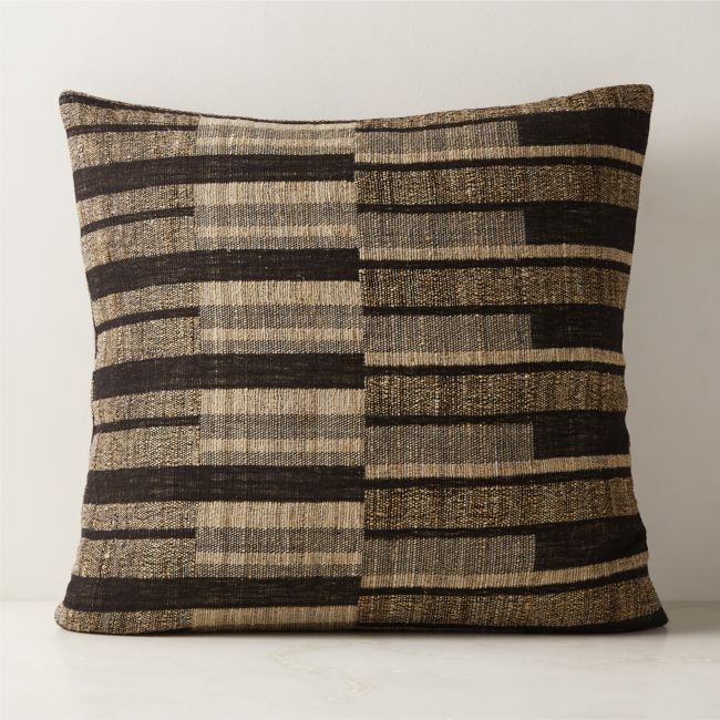 Talita Mink Brown Wool and Silk Throw Pillow Cover 23"x23" - Image 0