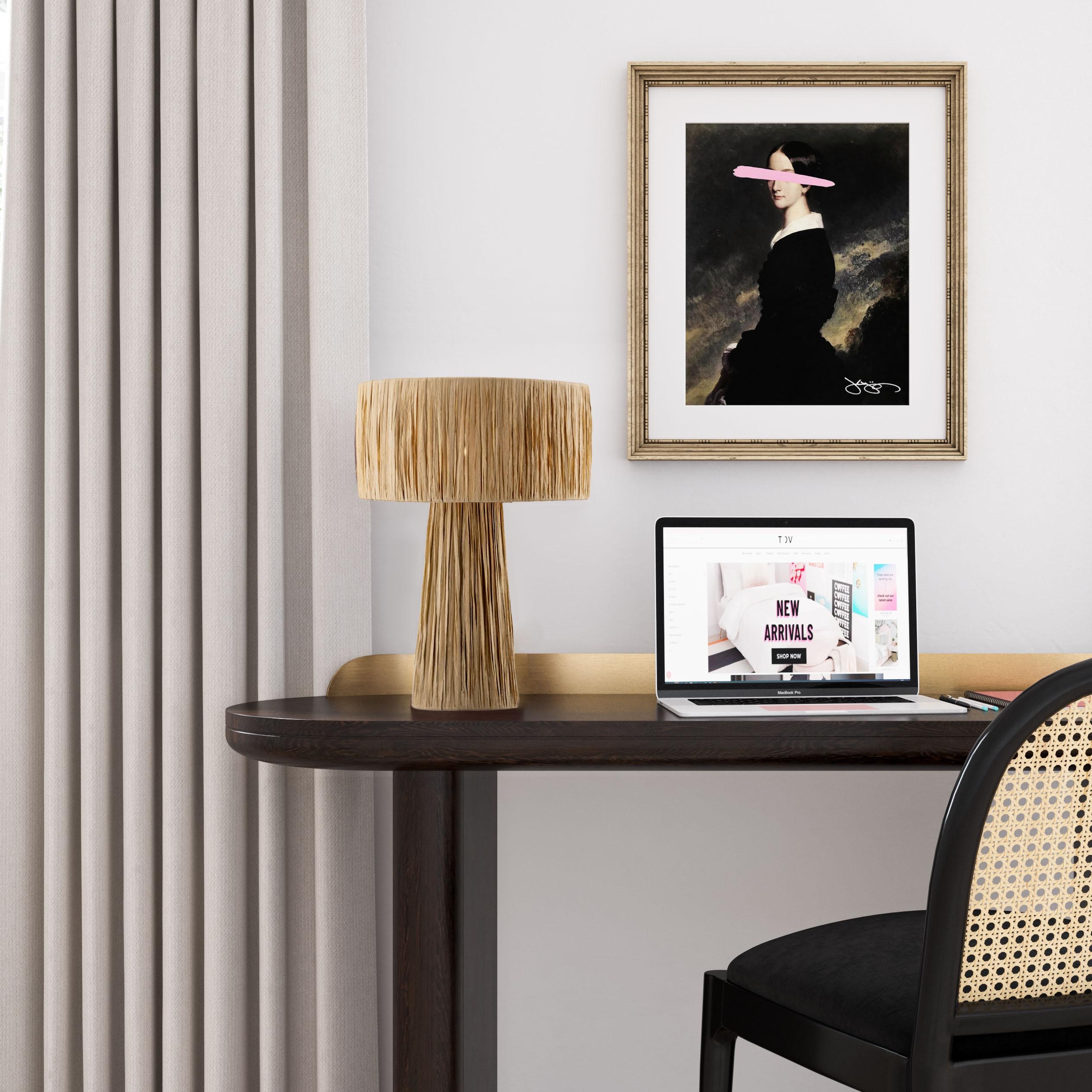 Shelby Raffia Natural Table Lamp - Image 7