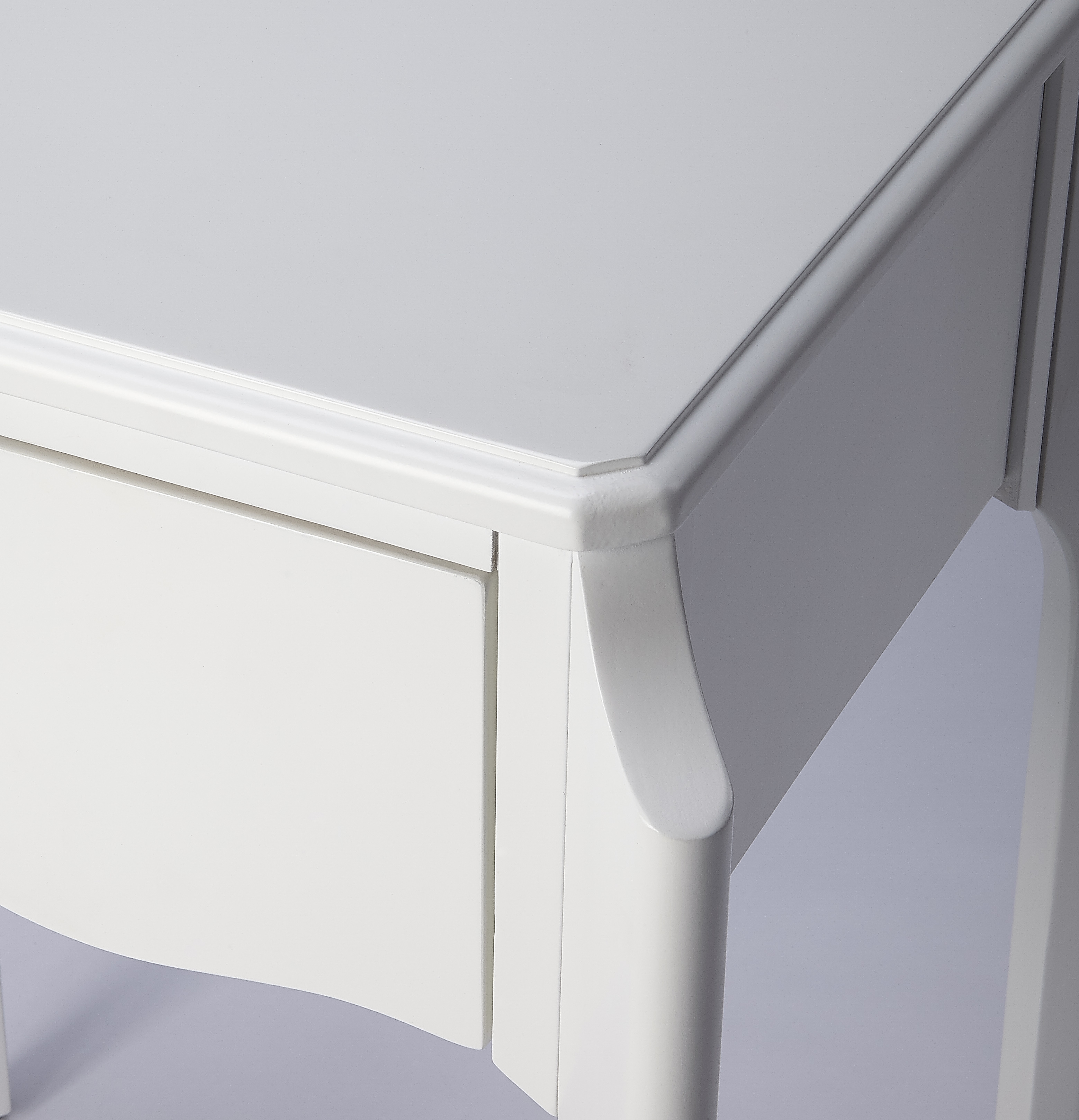 Wilshire Smooth White Nightstand - Image 1
