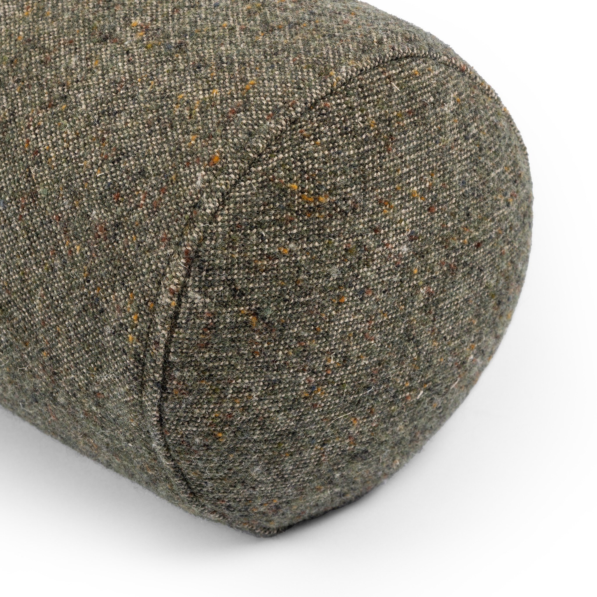 Stonewash Linen Bolster Pillow - Hasselt Olive Green - Image 1