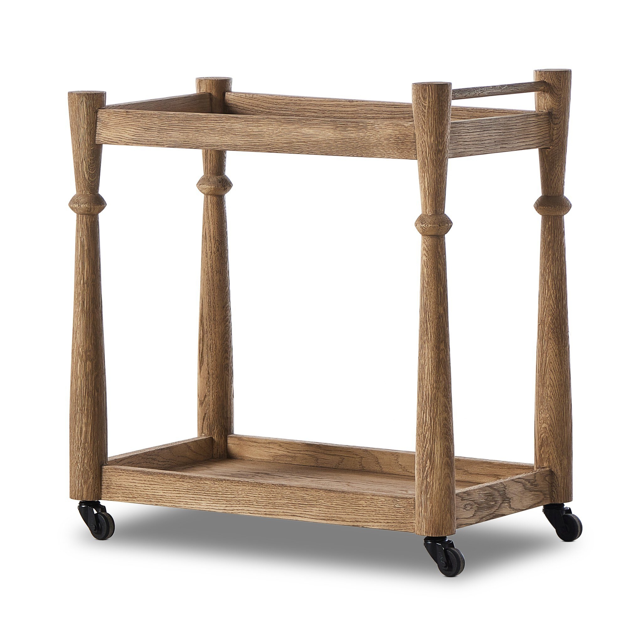 Alamosa Bar Cart - Light Wash Oak - Image 0