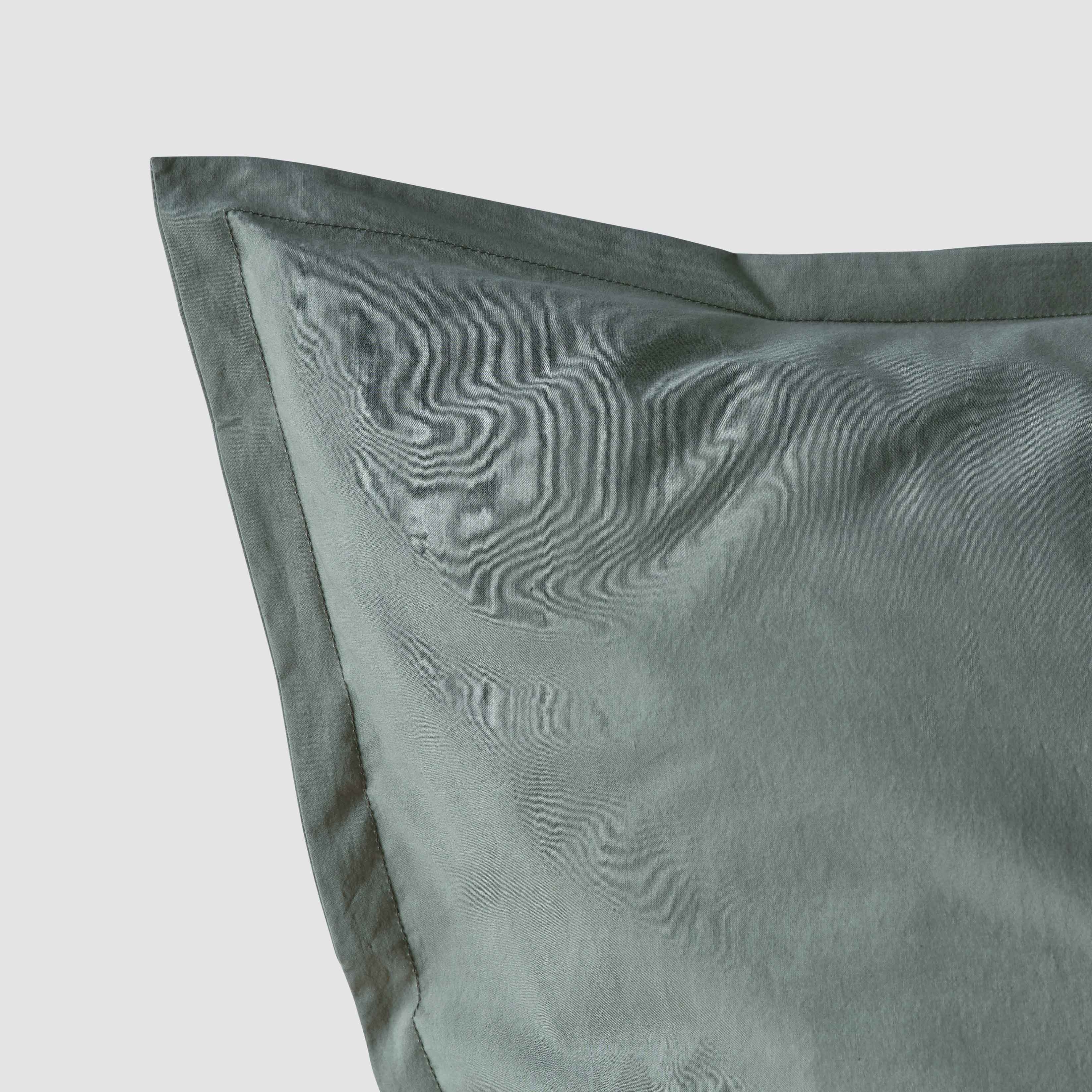 The Citizenry Organic Stonewashed Percale Shams | Standard | Grey - Image 3