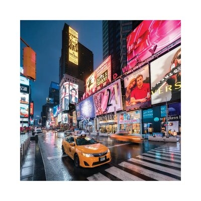 Giant Billboards At Night Near Broadway, Times Square, New York City, USA - Wrapped Canvas Print - Image 0