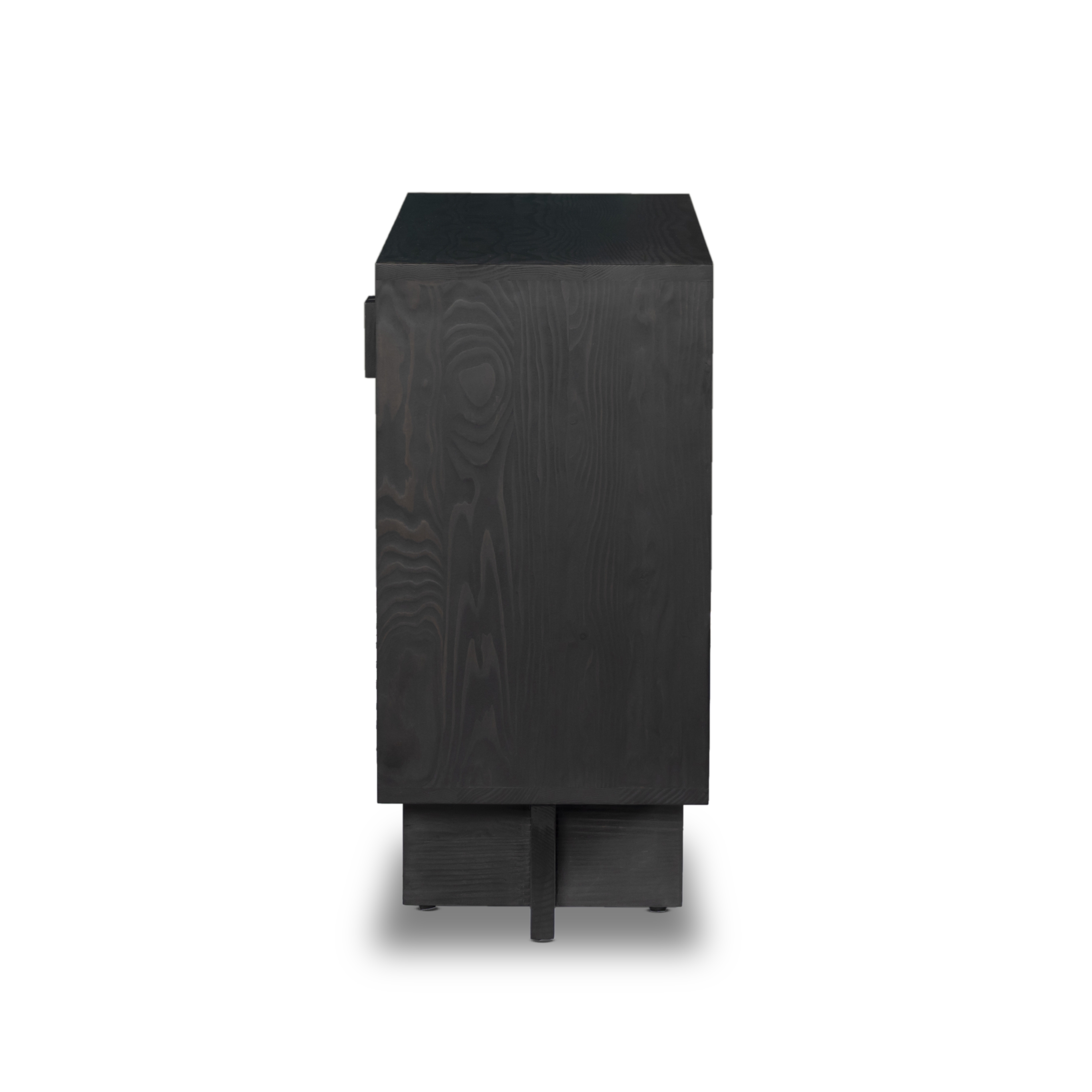 Levon Bar Cabinet-Black Woven Rod Cane - Image 5