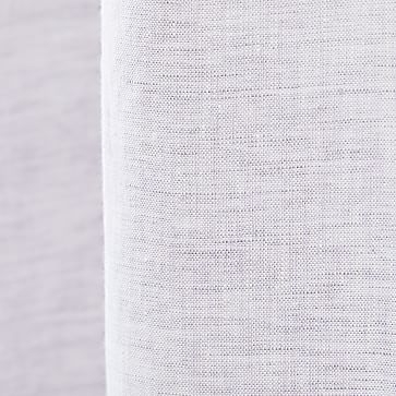 European Flax Linen Melange Curtain, Pale Lilac, 48"x84" - Image 1
