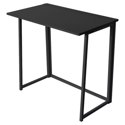 32" Laptop Table Small Writing Desk, Sturdy Metal Frame Reading Dining Coffee Small Spaces Home Office Black - Image 0