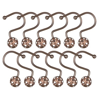 Utopia Alley Shower Rings, Hollow Ball Shower Curtain Hooks For Bathroom,  Rust Resistant Shower Curtain Hooks Rings, Set Of 12, Oil Rubbed Bronze - Image 0