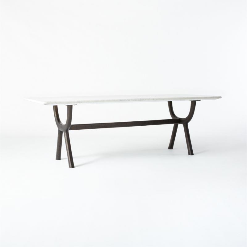 Sierra Cast Metal and Marble Dining Table - Image 2