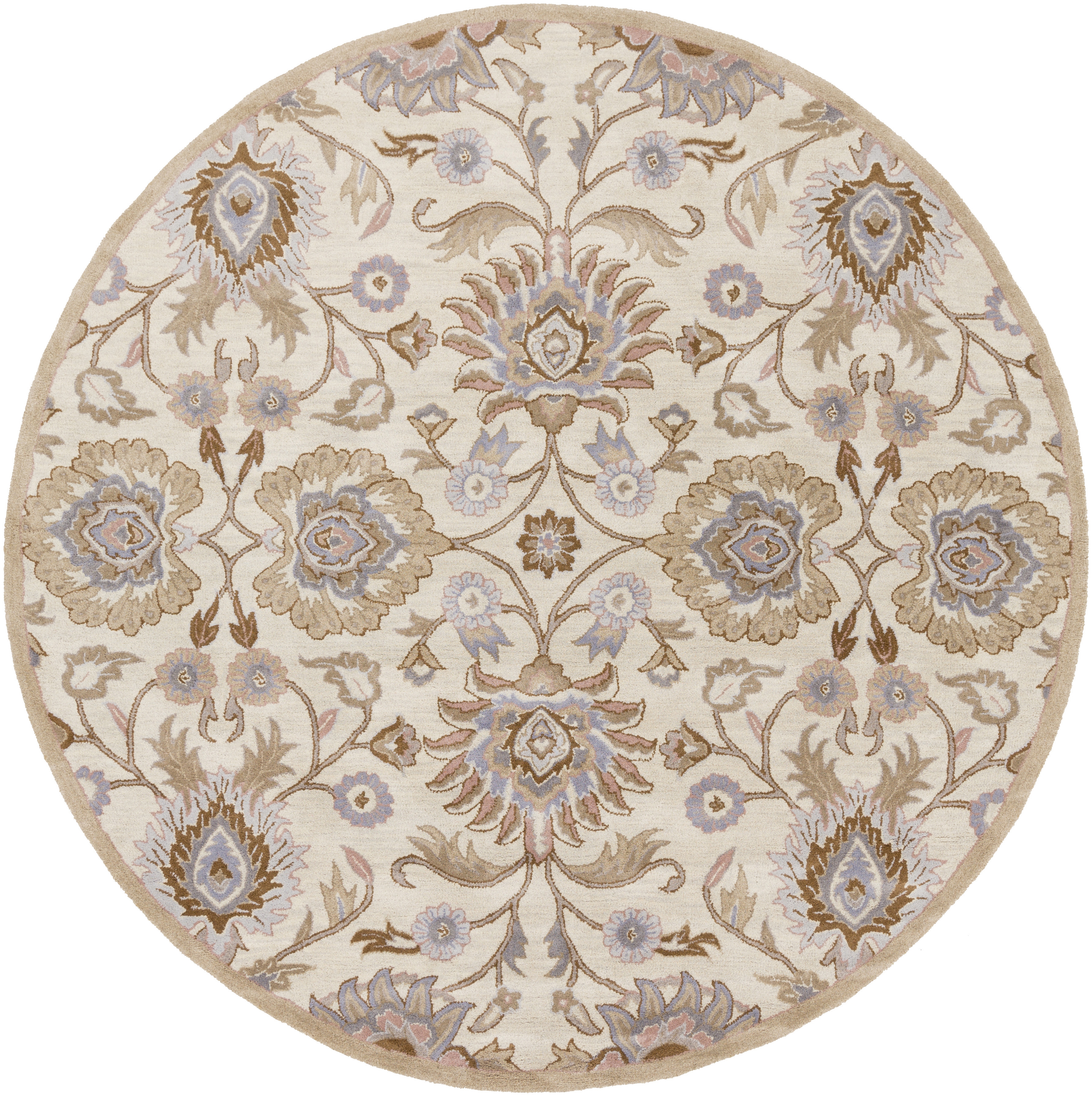 Caesar Beige Indoor 8' x 8' Handmade Rug - Image 0