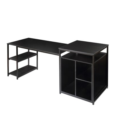 Home Office Computer Desk With Storage Shelf ,CPU Storage Space And Printer Stand /Writing PC Table With Space Saving Design - Image 0