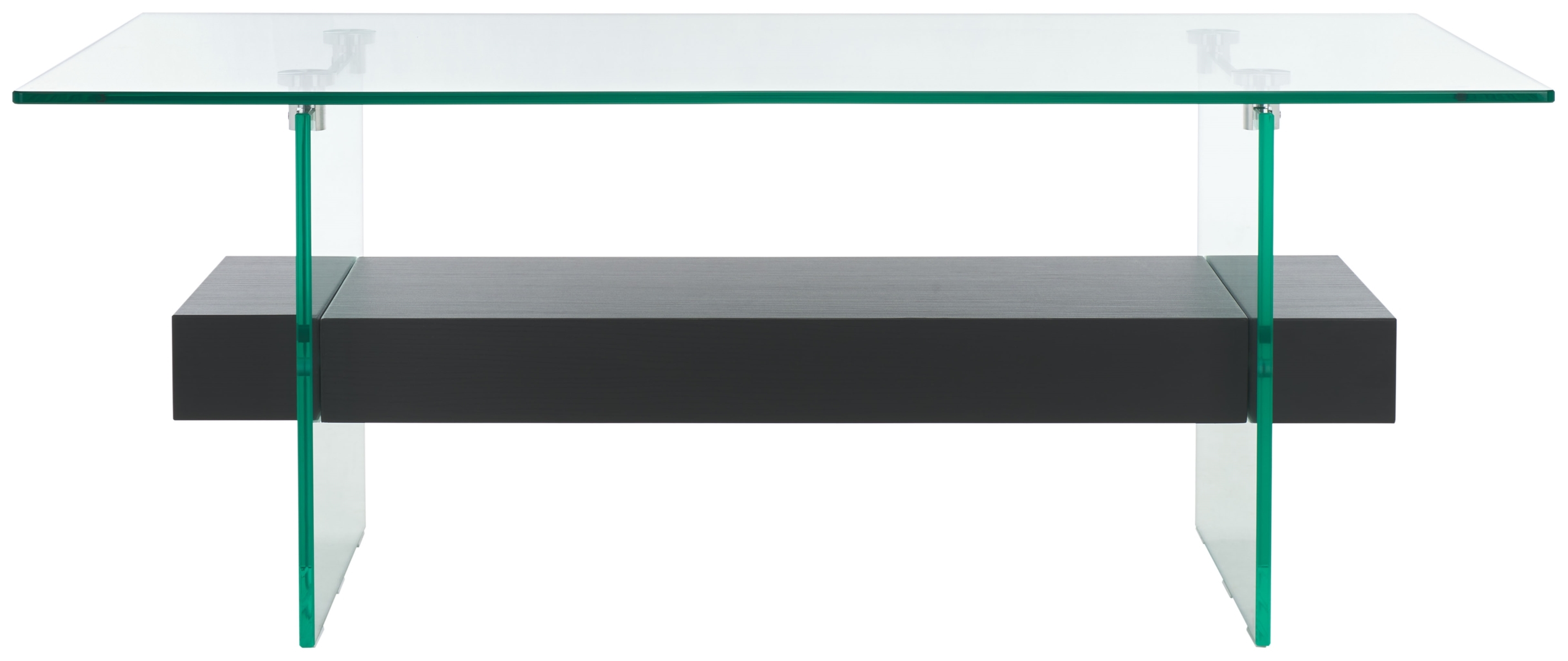 Kayley Coffee Table - Glass / Black Stripe - Safavieh - Image 0