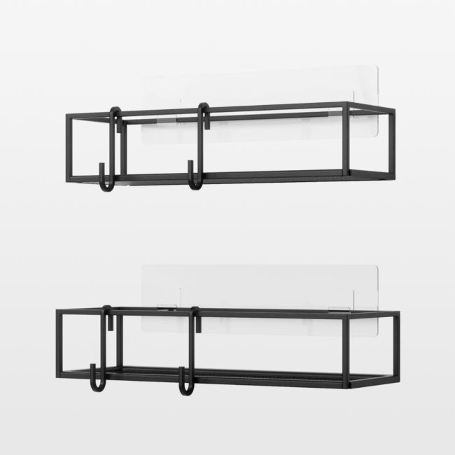 Umbra Cubiko Black Hanging Shower Bins - Image 0