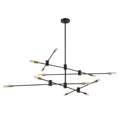 Jordy 12 - Light Sputnik Modern Linear Chandelier - Image 0