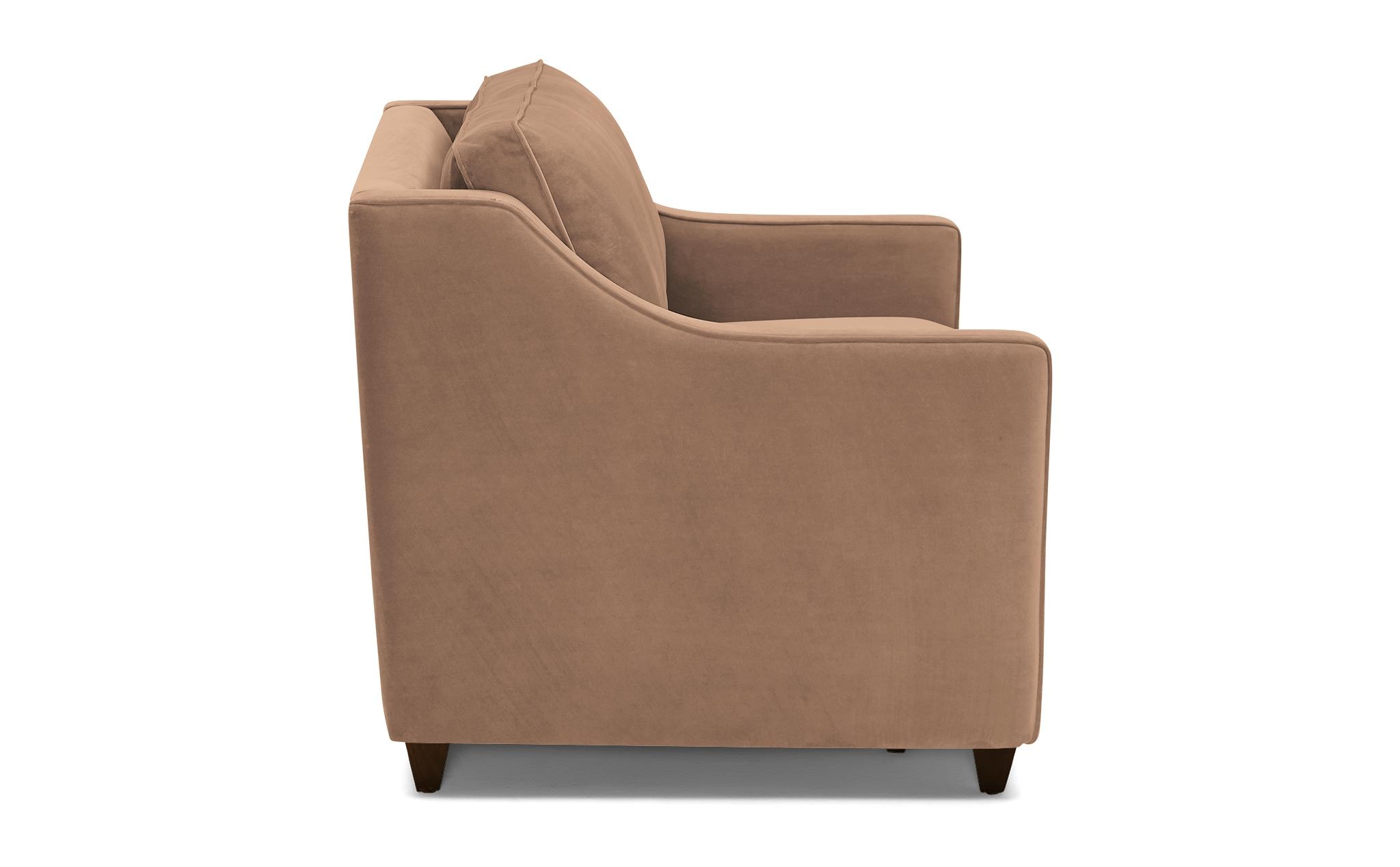 Pink Brooks Mid Century Modern Twin Sleeper Sofa - Royale Blush - Mocha - Image 3