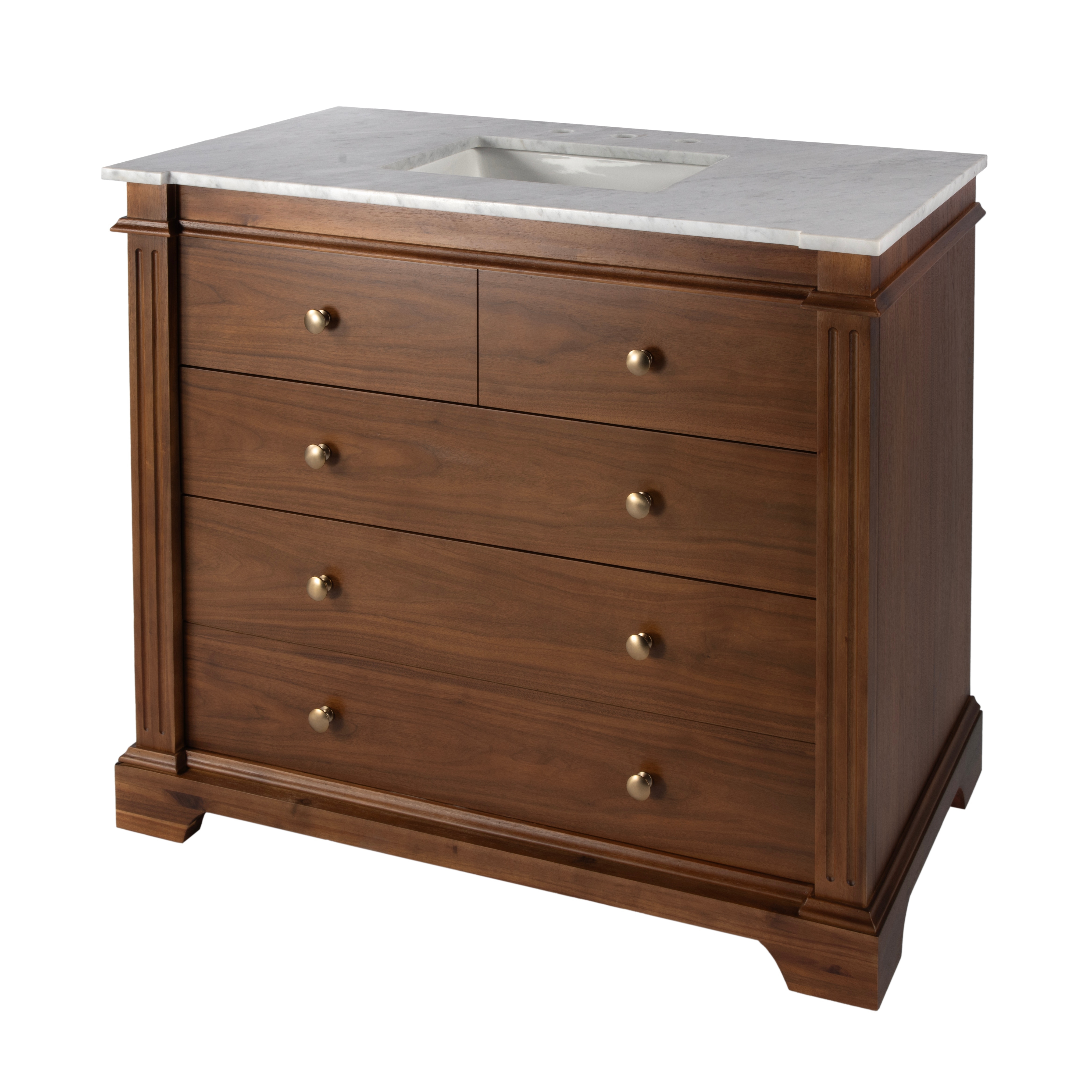 Rachelle Walnut Bathroom Vanity - Image 0