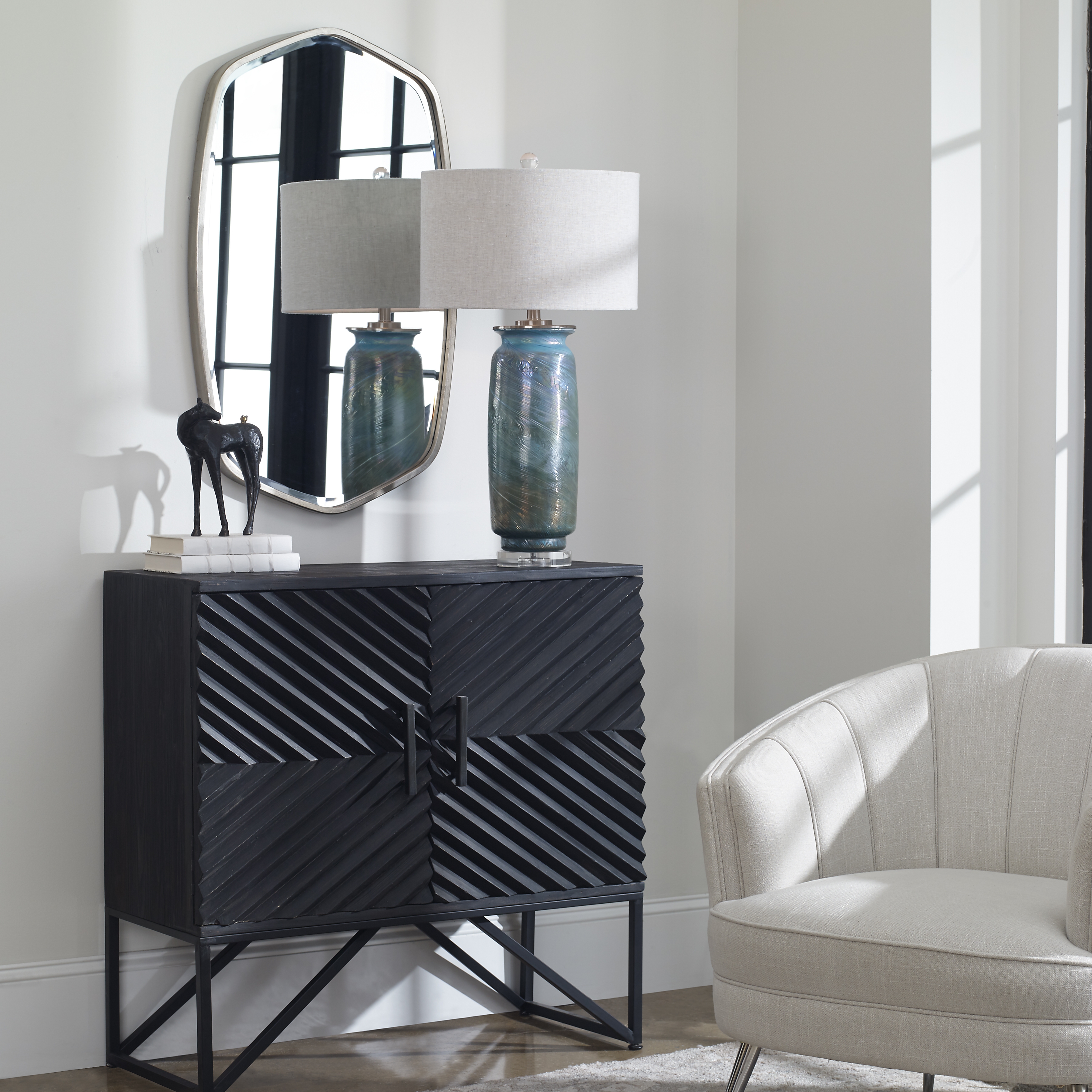Zadie Ebony Accent Cabinet - Image 1