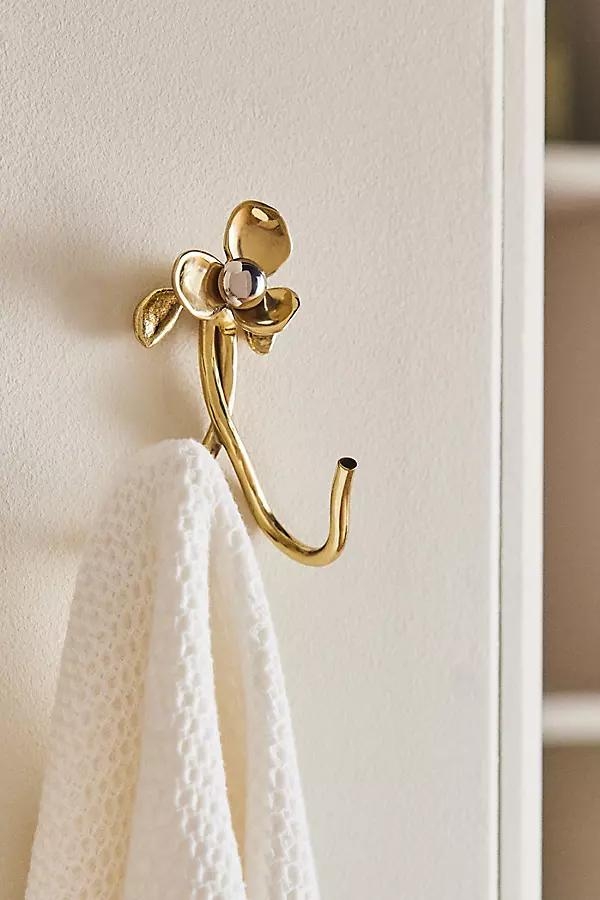 Elwood Mixed Metal Floral Wall Hook - Image 0