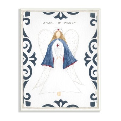 Angel Of Mercy Classic Nurse Illustration With Wings - Image 0
