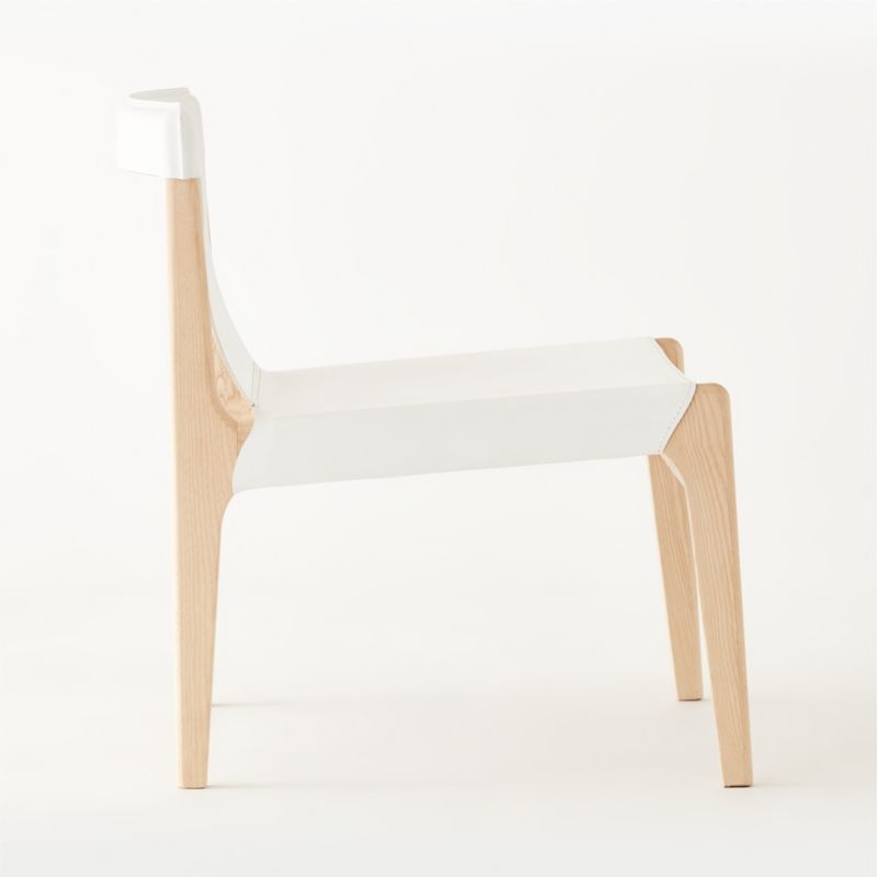 Burano Lounge Chair, White Leather - Image 3