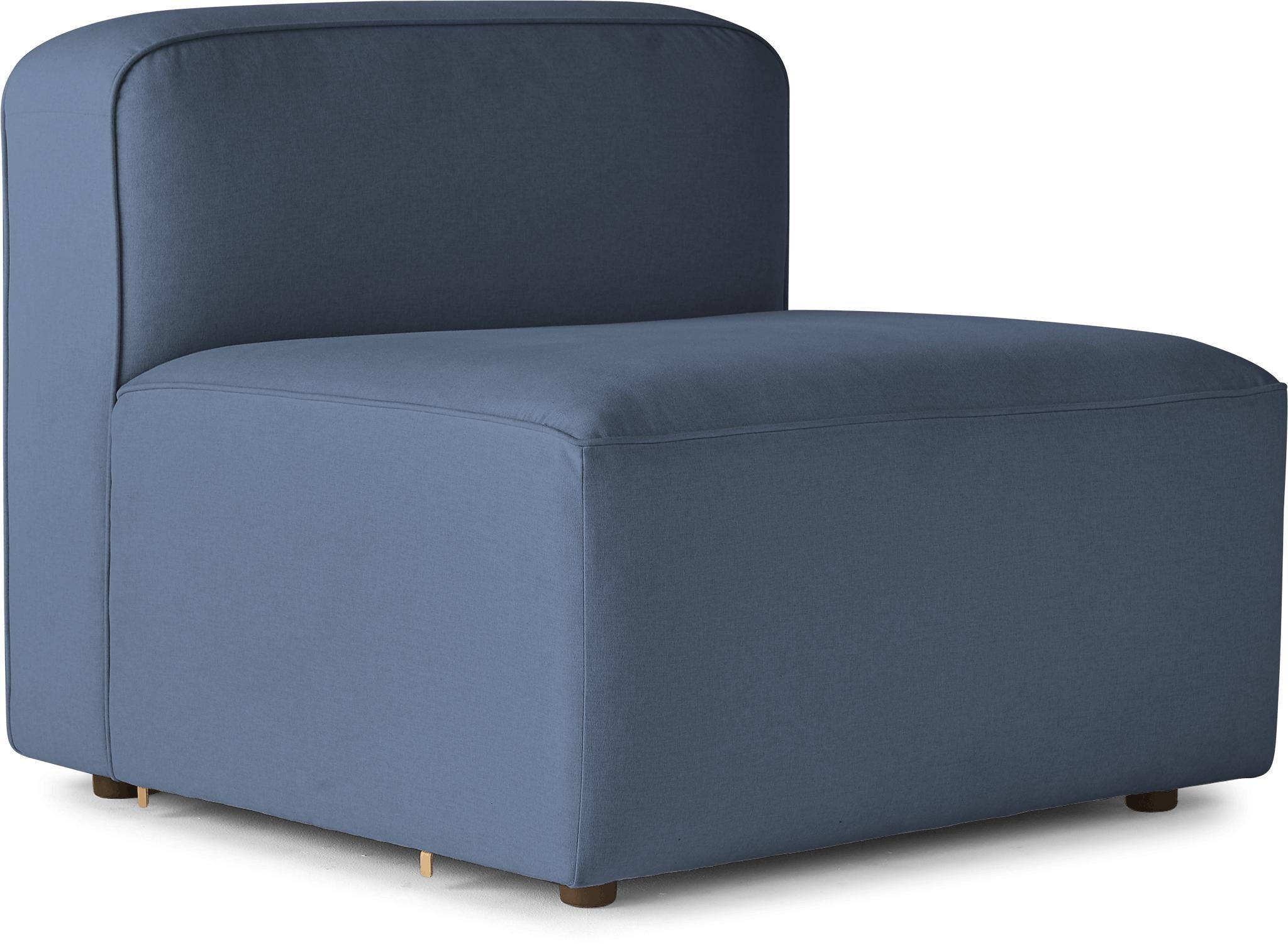Blue Logan Mid Century Modern Armless Chair - Milo French Blue - Image 1