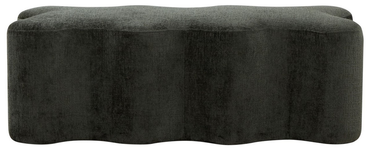 Jacqualessa Chenille Bench  - Dark Green - Safavieh - Image 0