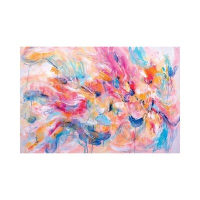Touch The Feathers Of Your Guardian Angel by Misako Chida - Wrapped Canvas Painting - Image 0