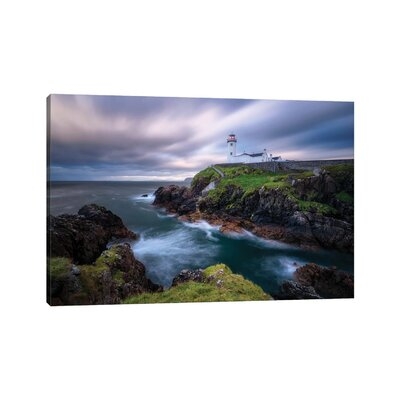 Fanad Head Lighthouse by Daniel Fleischhacker - Wrapped Canvas Photograph Print - Image 0