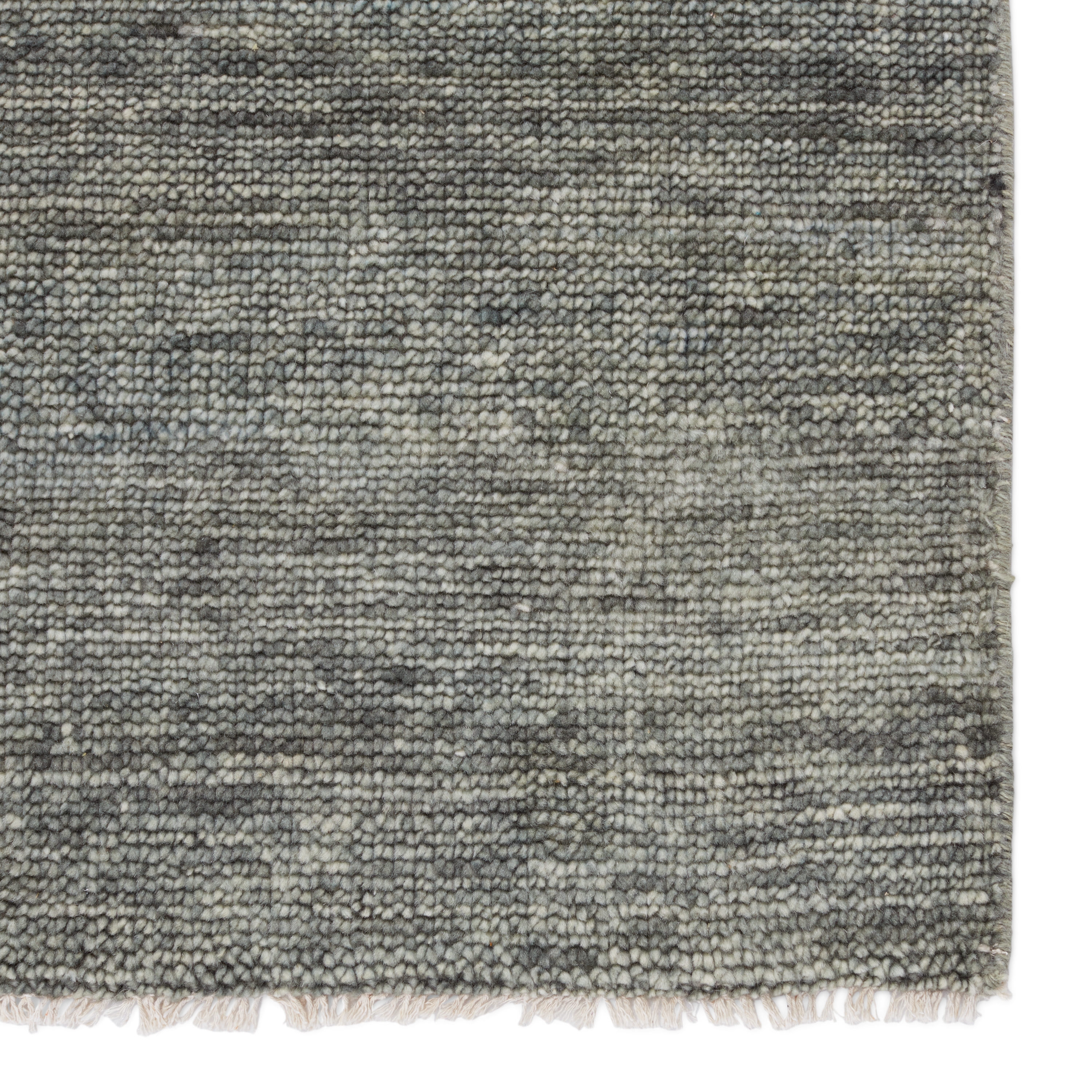 Origin SAG08 Handknotted Solid Teal and Green Area Rug (6'x9') - Image 3