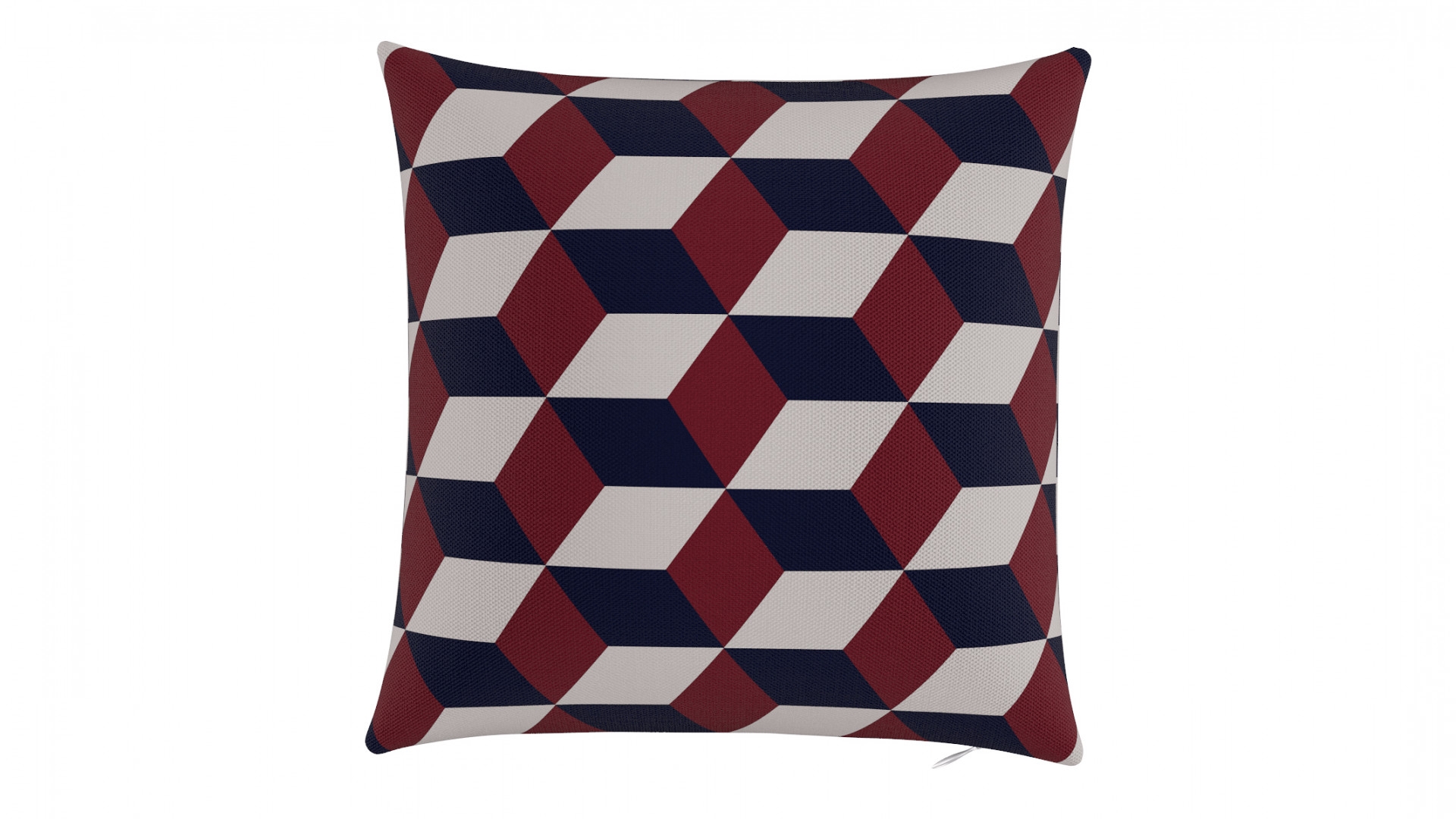 Throw Pillow 16" | Red Navy Cube - Image 0