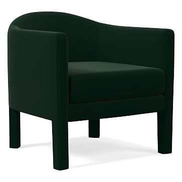 Isabella Upholstered Chair, Poly, Astor Velvet, Evergreen - Image 0