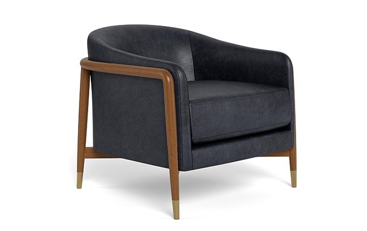 Blake Leather Accent Chair - Image 1