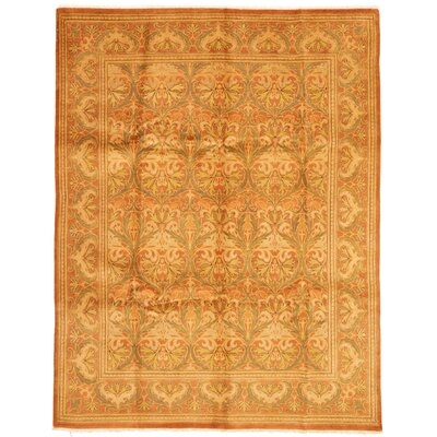 One-of-a-Kind Allem Hand-Knotted 2010s Gold/Brown 2'6" x 10' Runner Wool Area Rug - Image 0