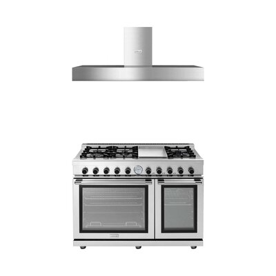 2 Piece Kitchen Package with 47.88" Gas Range & 47.92" Wall Mount Range Hood - Image 0