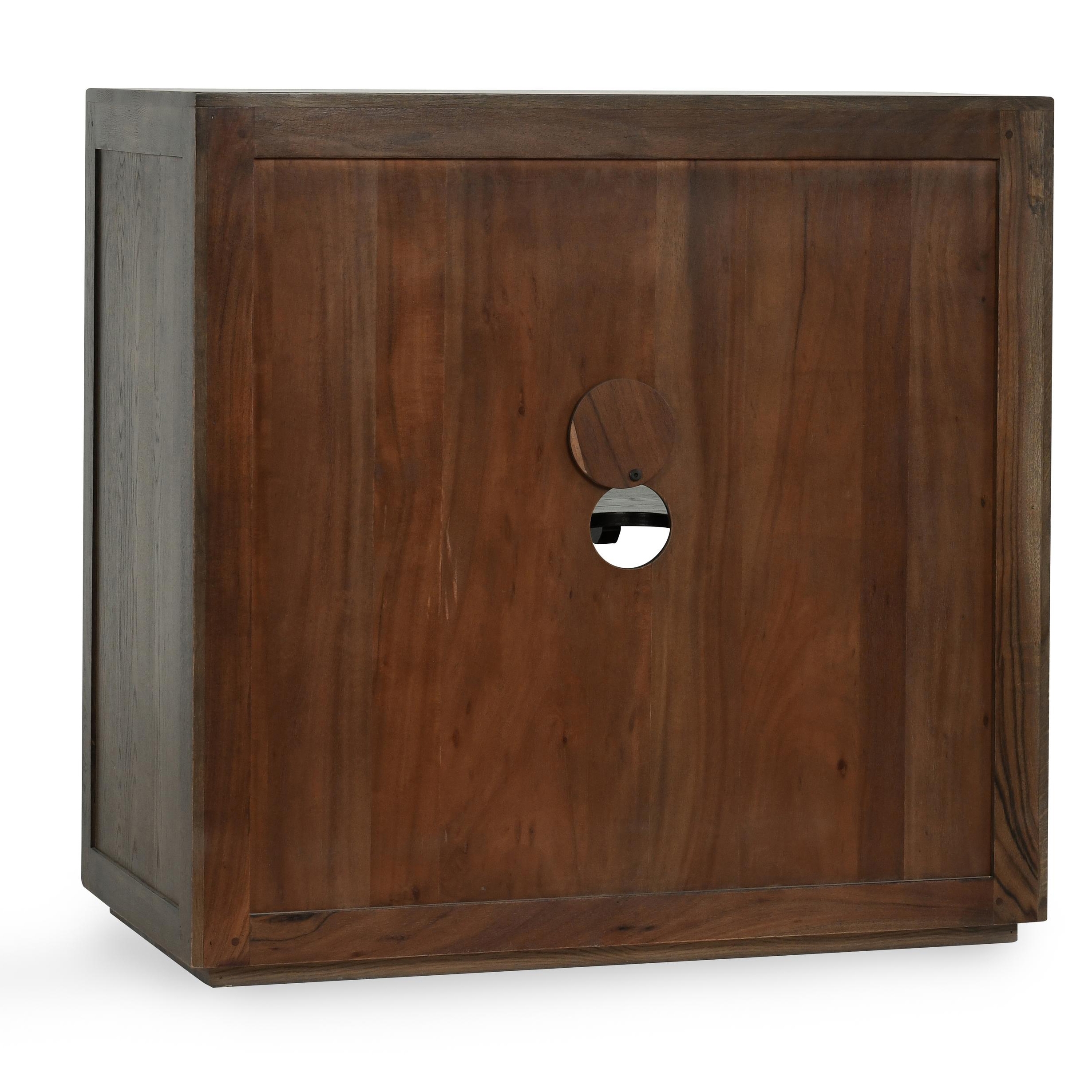 Bradley Oak Wood 2Dr Cabinet Cocoa Brown - Image 4