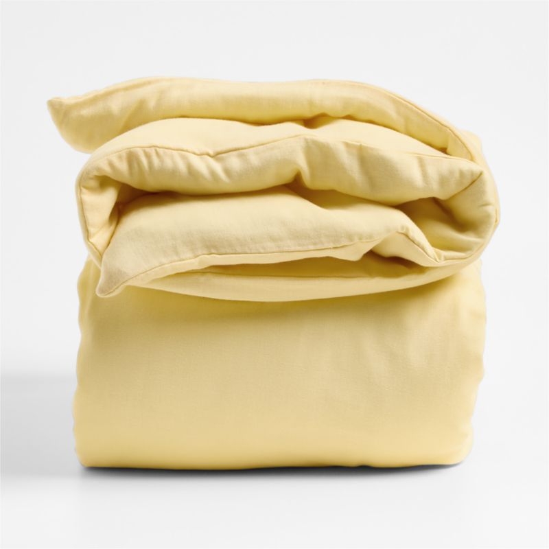 Supersoft Gauze Organic Cotton Lemon Sorbet Twin XL Duvet Cover - Image 3