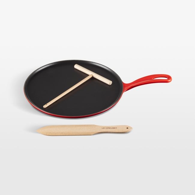 Le Creuset ® Heritage Traditional Round 10.25" Cerise Crepe Pan - Image 0