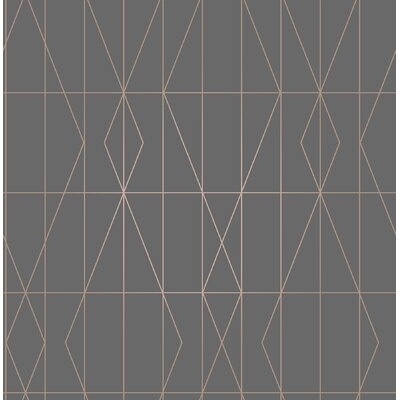Kristin Diamond Geo 33' L x 20.5" W Wallpaper Roll - Image 0