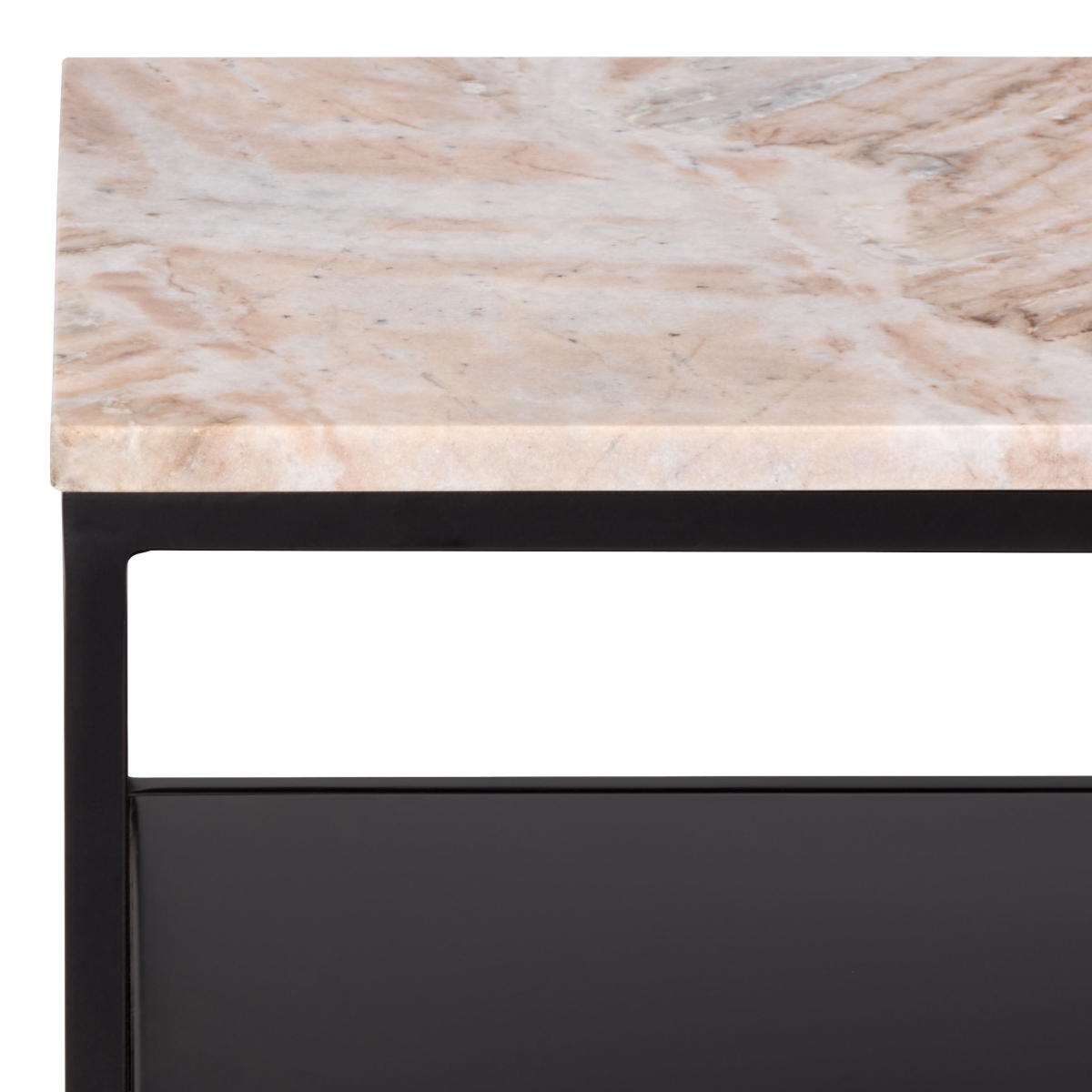 Macklyn Marble Console Table - Light Brown / Black - Image 3
