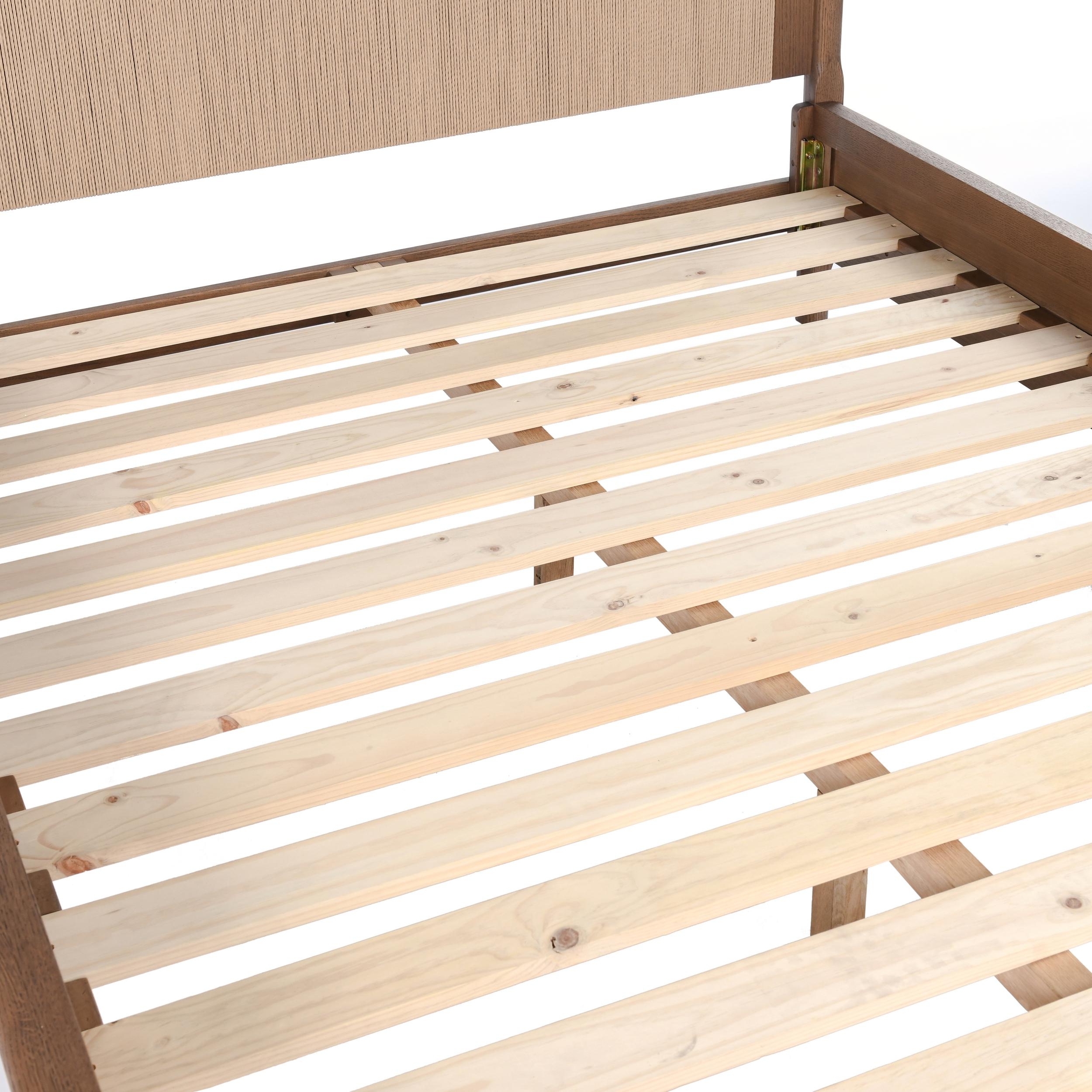Corda Oak Wood Cal King Bed Brown/Natural - Image 9