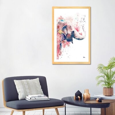 Floral Water Elephant by Patricia Pinto - Painting Print - Image 0