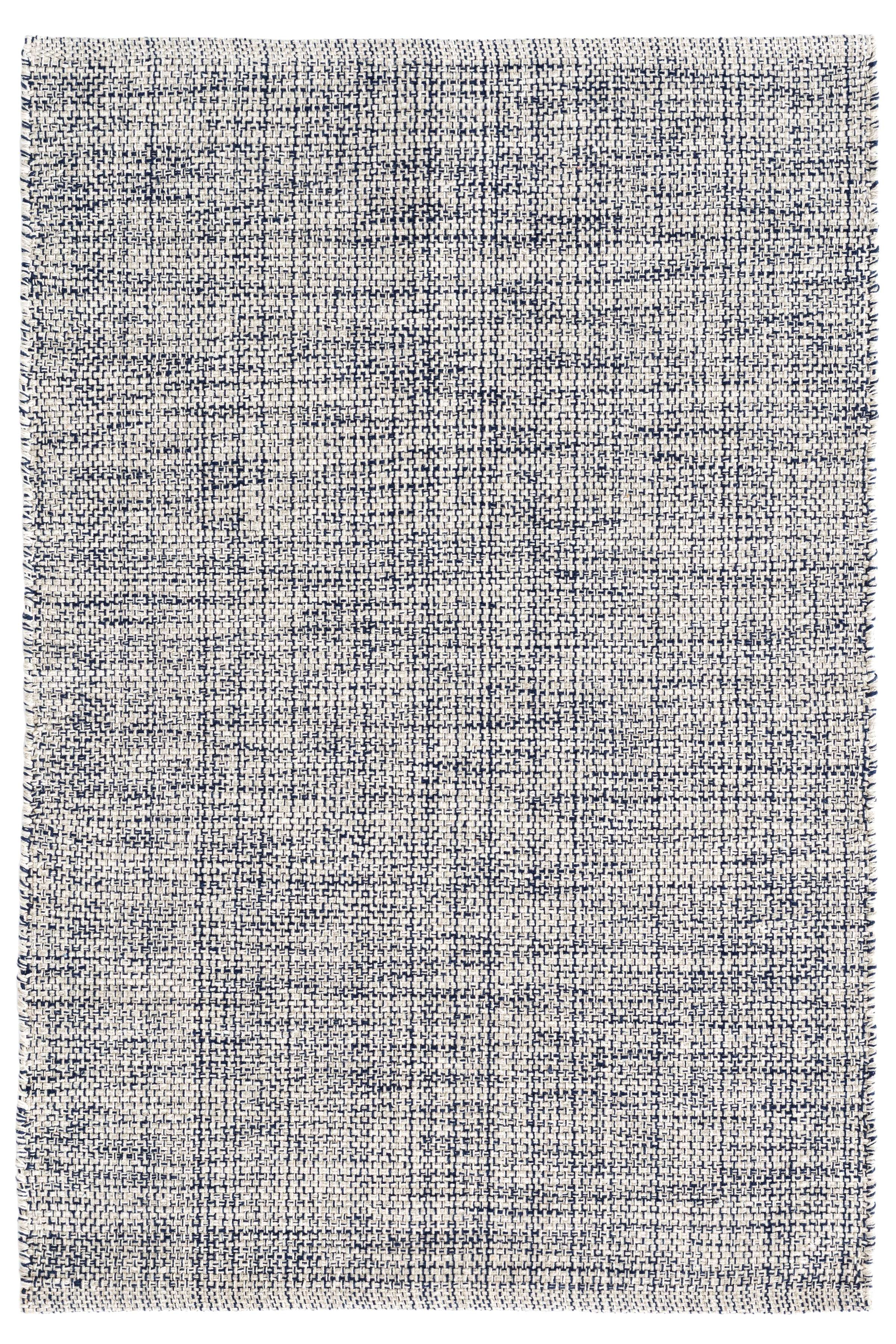 Marled Indigo Handwoven Cotton Rug - Image 0