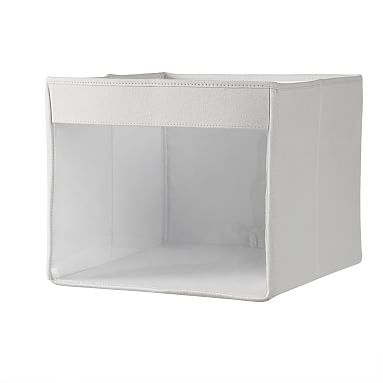 Closet Storage Bin with Clear Front, Gray - Image 0