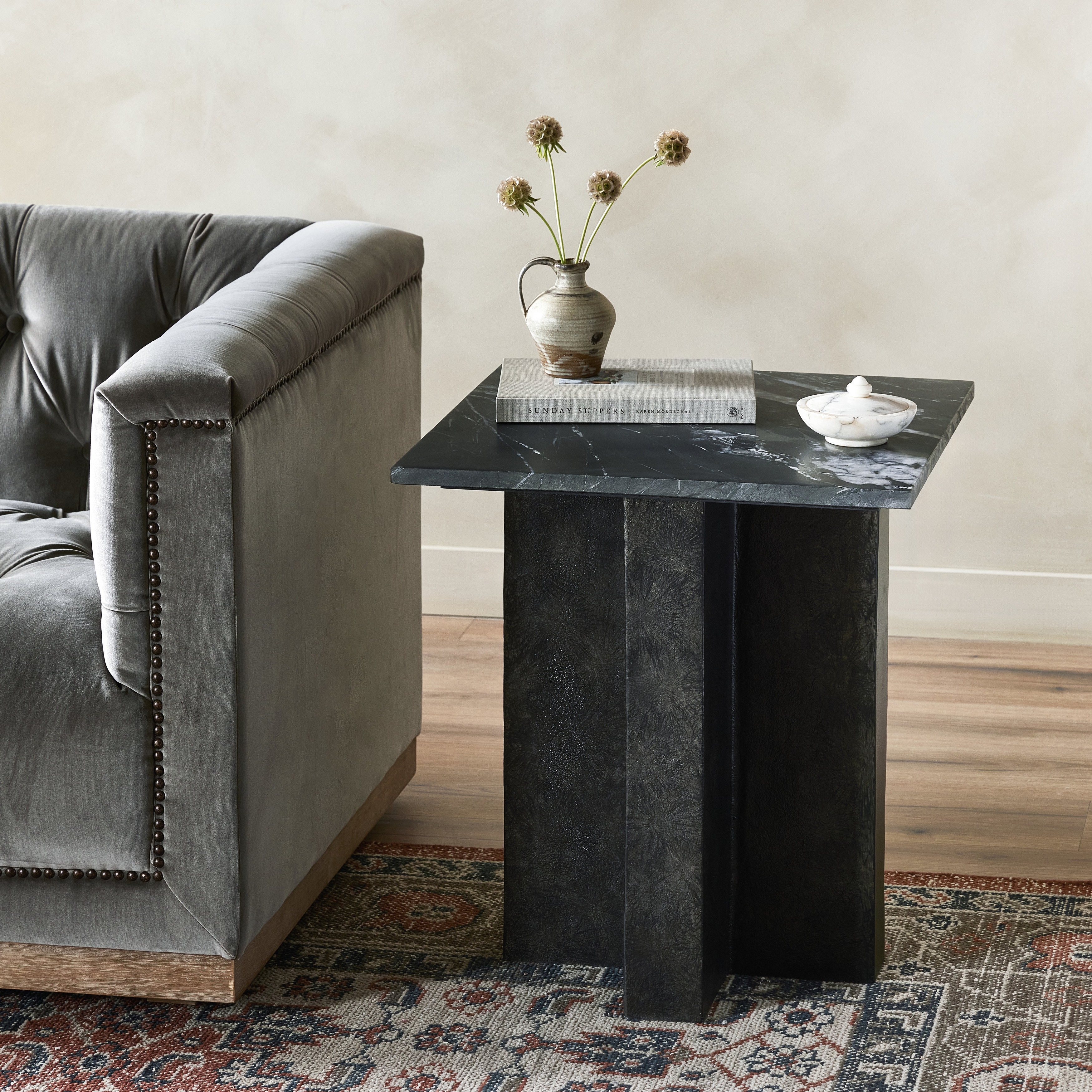 Terrell End Table-Black Marble - Image 13