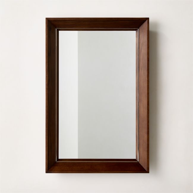 Boulevard Oak Wood Rectangular Wall Mirror 24"x36" - Image 0