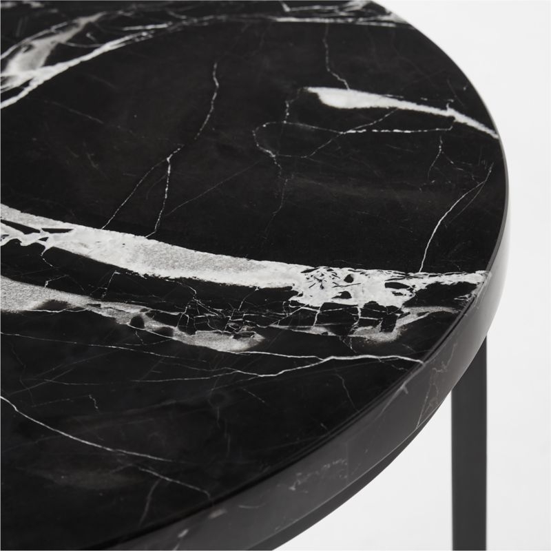 Irwin Black Marble Side Table - Image 3