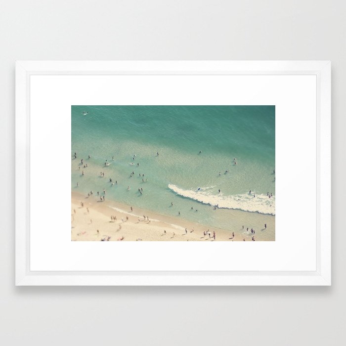 Beach Love Ii - Nazare Framed Art Print by Ingrid Beddoes Photography - Vector White - SMALL-15x21 - Image 0