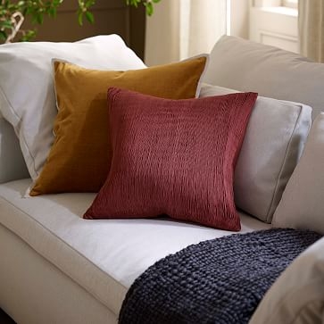 Plisse Pillow Cover, 18"x18", Golden Oak - Image 2