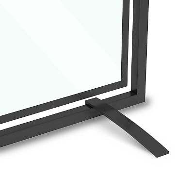 Floating Glass 1 Panel Screen, Black - Image 2