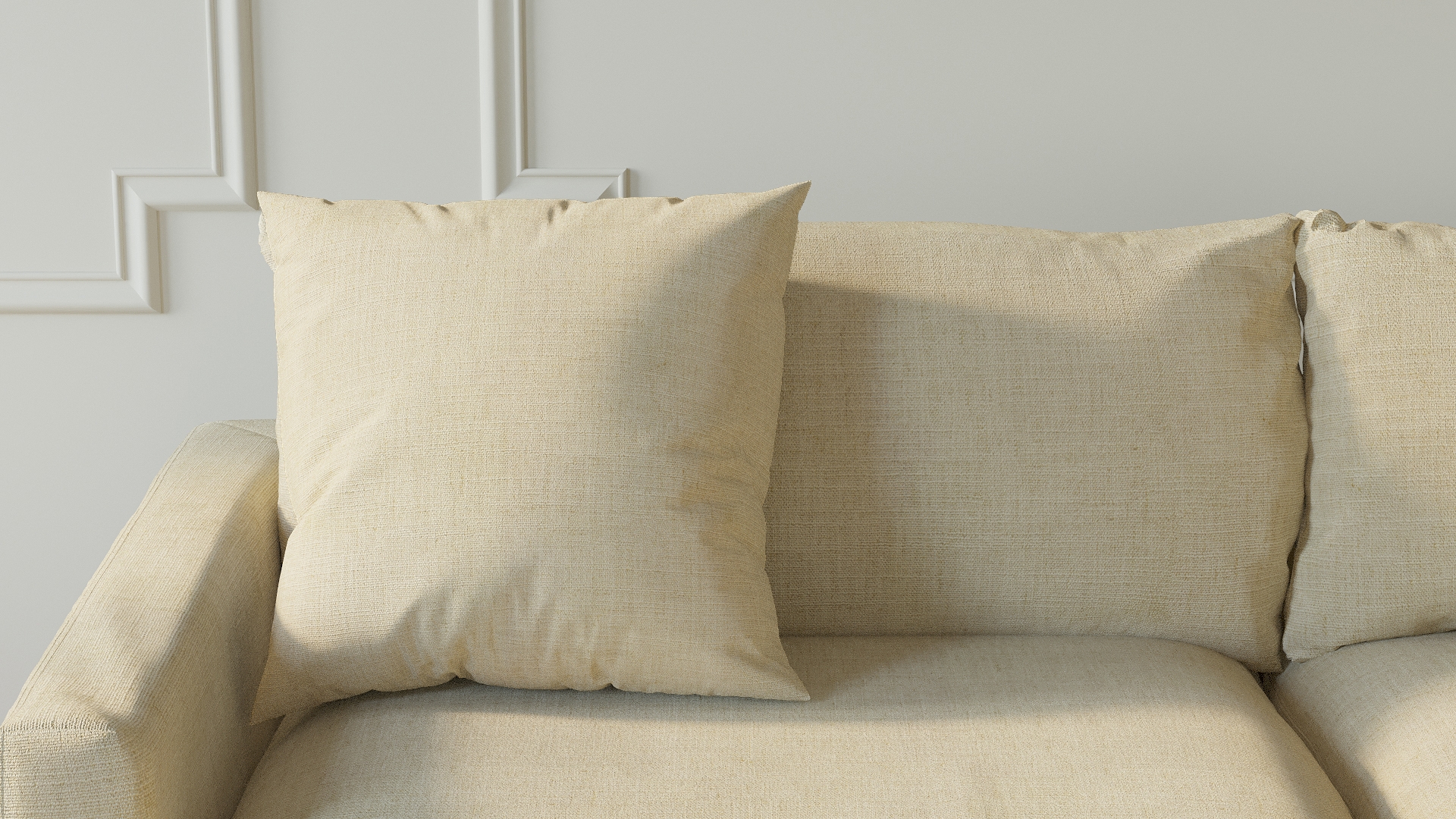 Throw Pillow 20", Talc Linen, 20" x 20" - Image 2
